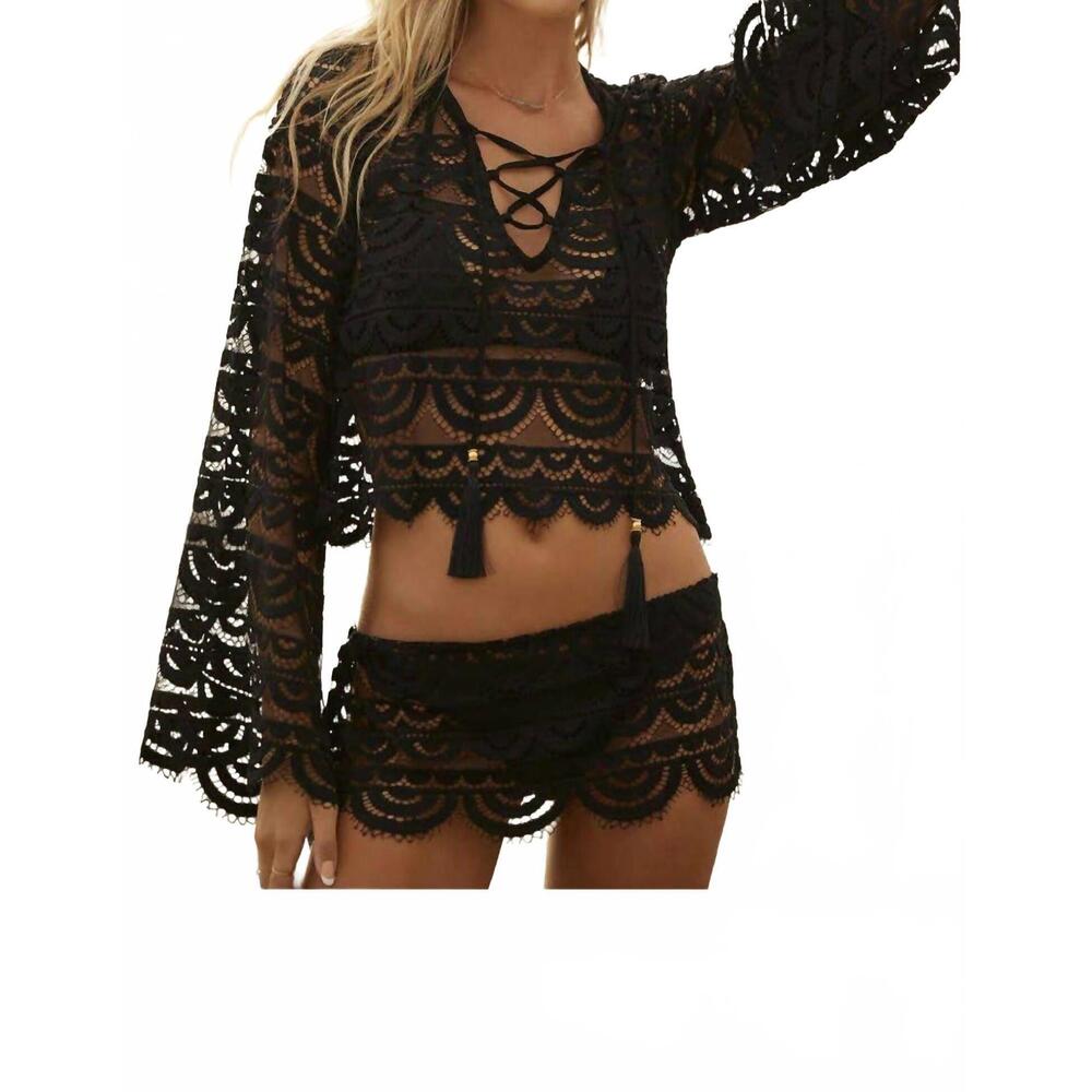 NEW PQ SWIM maycee mini skirt in black